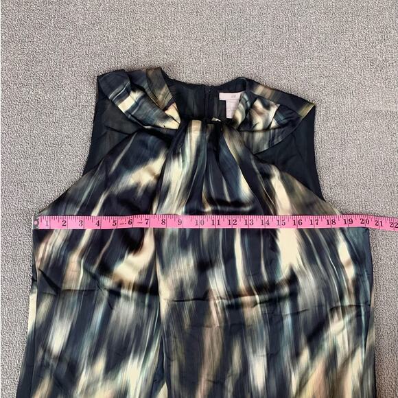 NWT H&M Blouse Sleeveless Abstract Neutral Business Career US Size Large - Picture 4 of 5